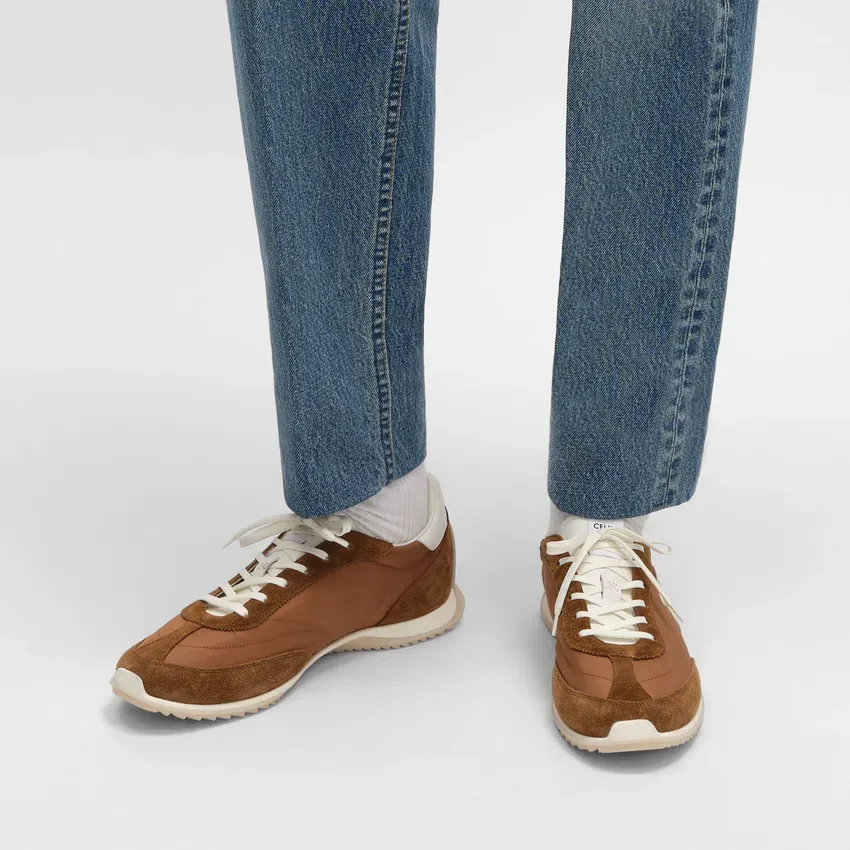 Racer Sneaker i nylon, mocka och kalvskinn - Bild 3