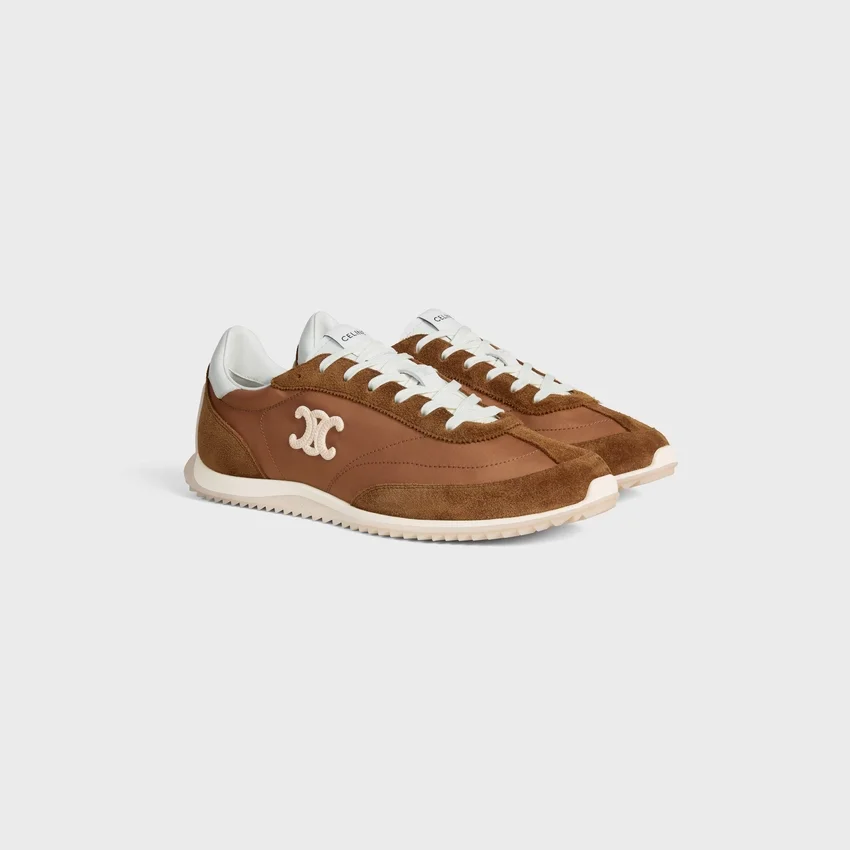 Racer Sneaker i nylon, mocka och kalvskinn - Bild 4
