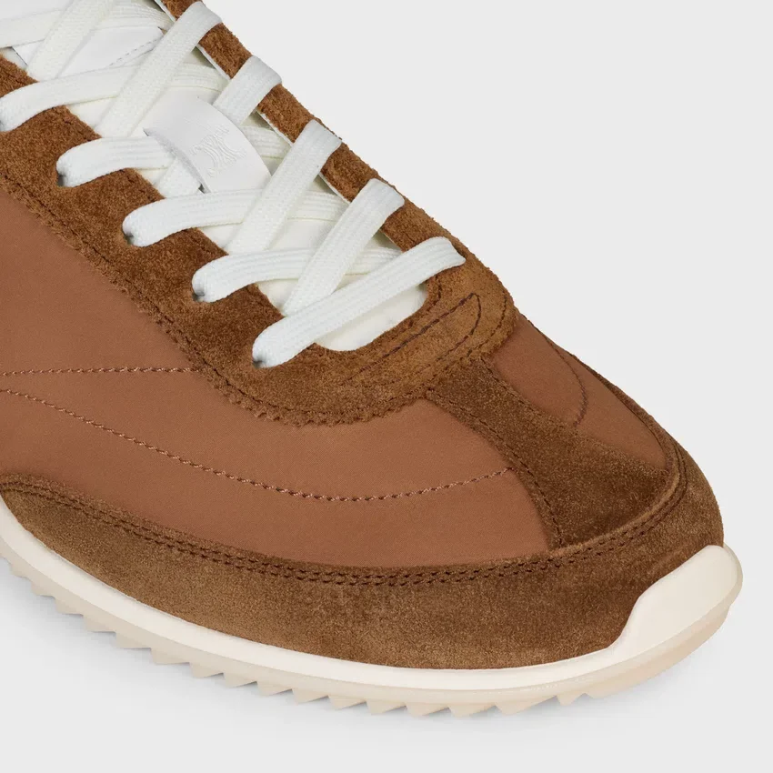 Racer Sneaker i nylon, mocka och kalvskinn - Bild 7