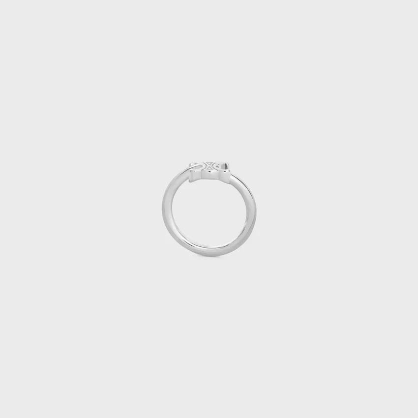 Triomphe asymmetrisk ring i mässing med rodiumfinish - Bild 2
