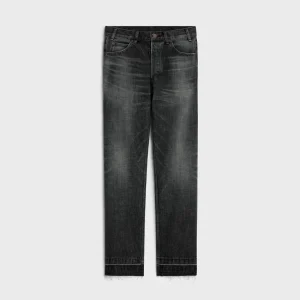 Wesley-jeans i svart issköljd denim